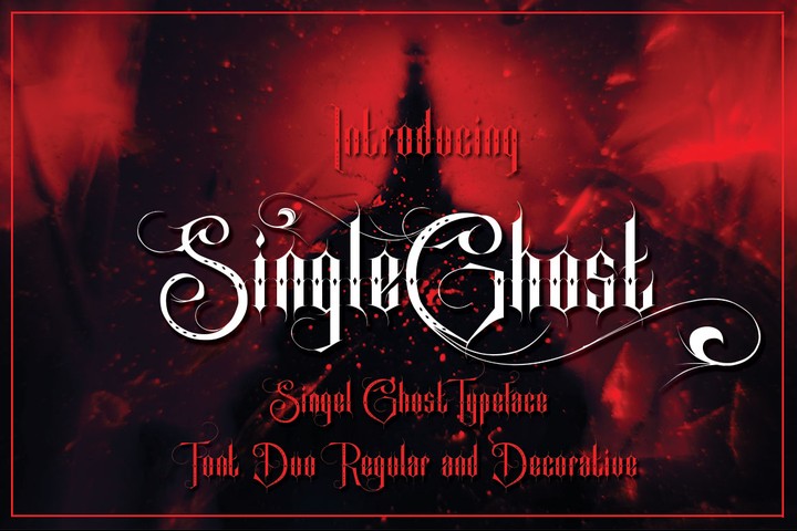 Przykład czcionki Single Ghost Regular